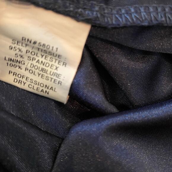 David Meister Full Length Sleeveless Evening Gown Midnight blue Women's Sz 6 - Picture 11 of 14